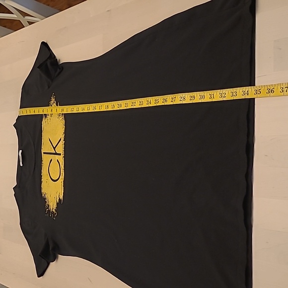 NWOT Calvin Klein T-shirt Gold Graffic Print Mini Dress - Picture 6 of 9